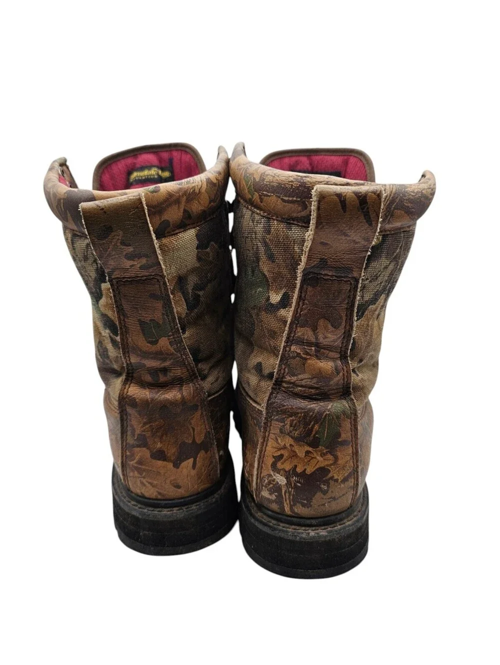 Mens Cabelas Thinsulate 800 Gram 8.25” Camo Boots Size 7 Leather Hunting